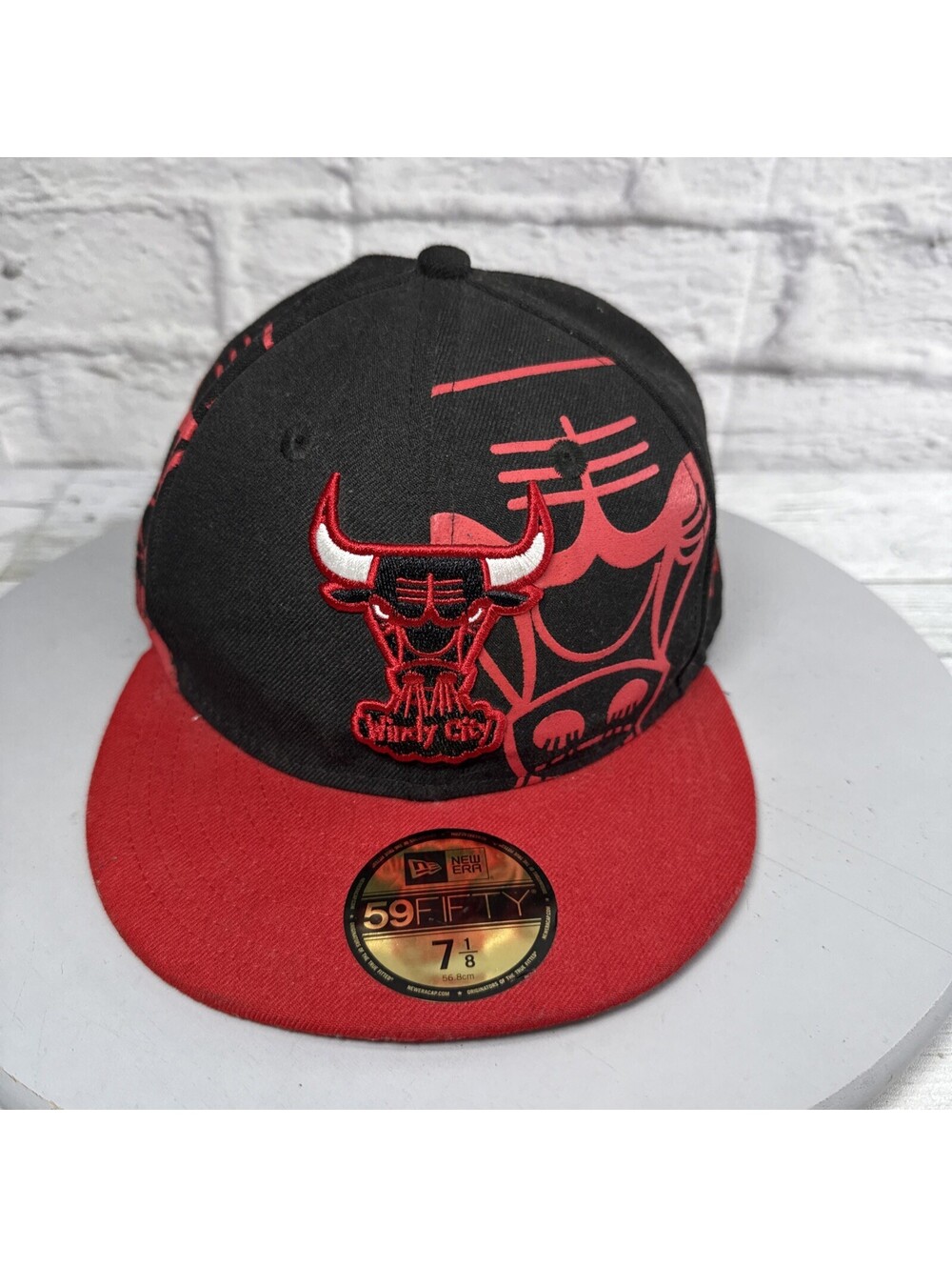 Chicago Bulls NBA Windy City 59Fifty Hat by New Era Fitted Cap 7 1/8